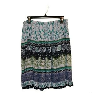FORBIDDEN LOS ANGELES Floral Skirt Boho Festival Large
